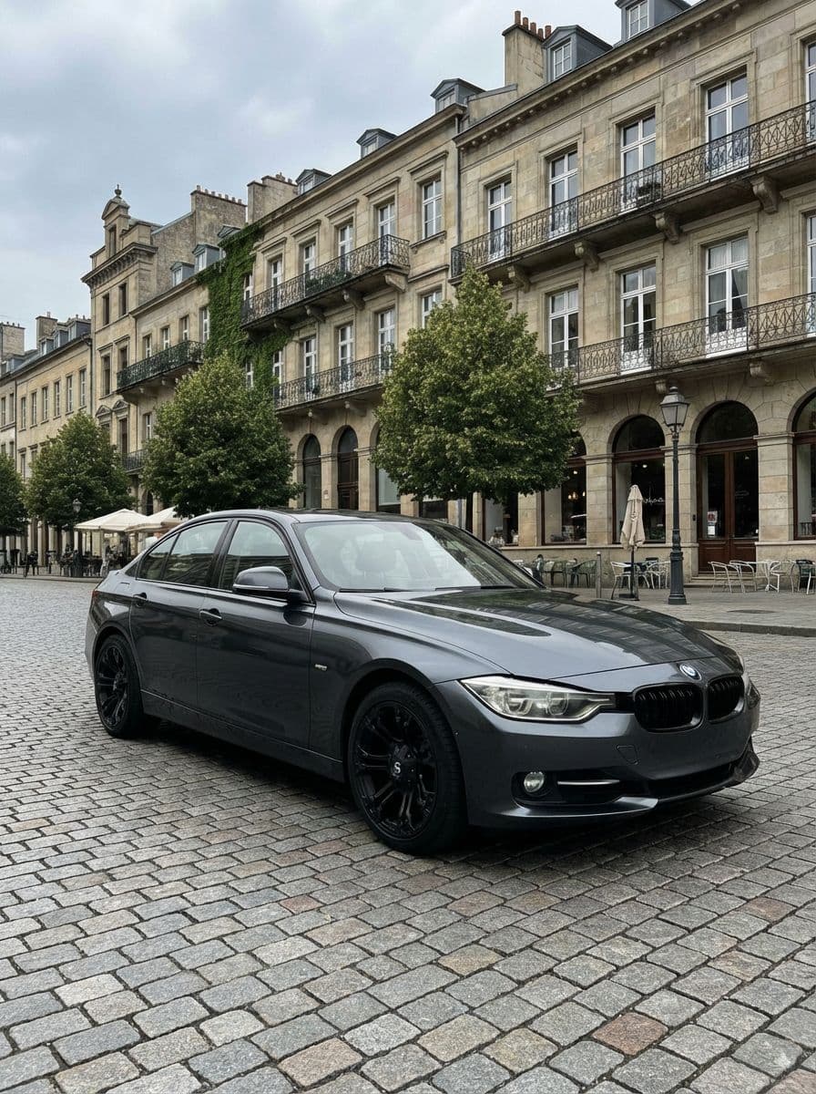 BMW 3 Series with AI-swapped aftermarket rims