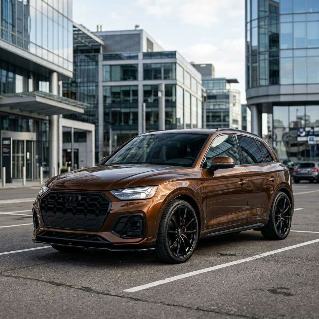 Audi Q5 with Bronze paint job - AI generated preview