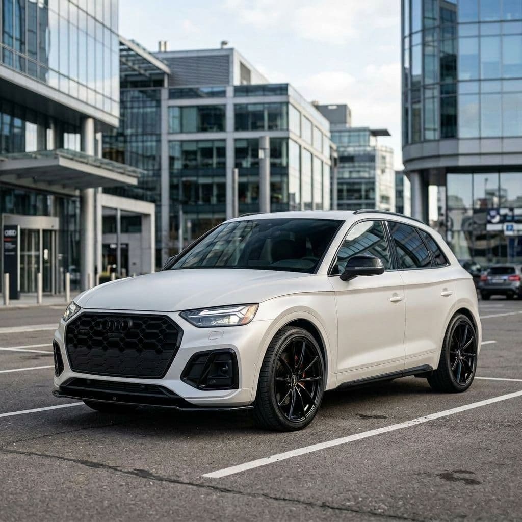 Audi Q5 with Pearl White paint job - AI generated preview