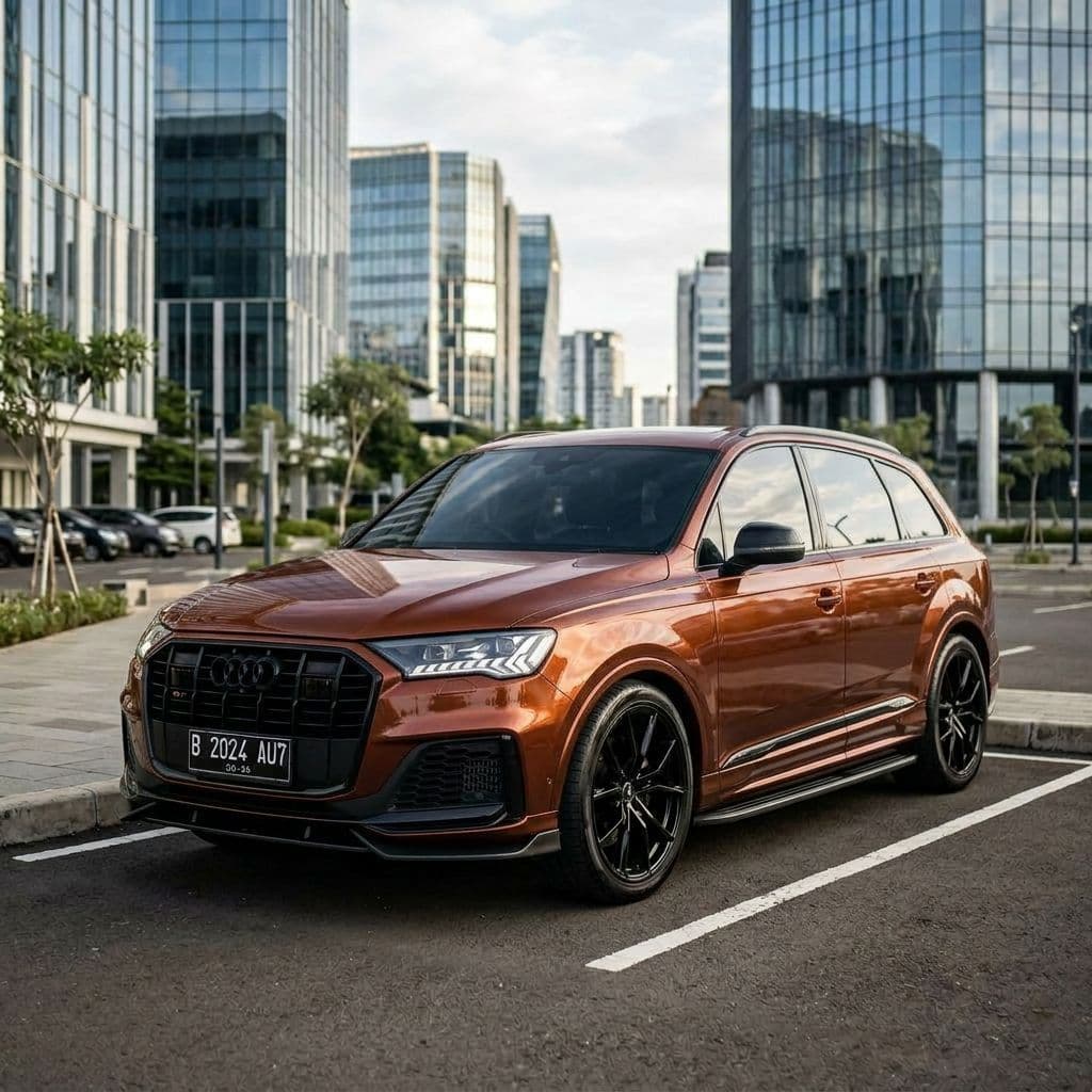 Audi Q7 with Copper paint job - AI generated preview