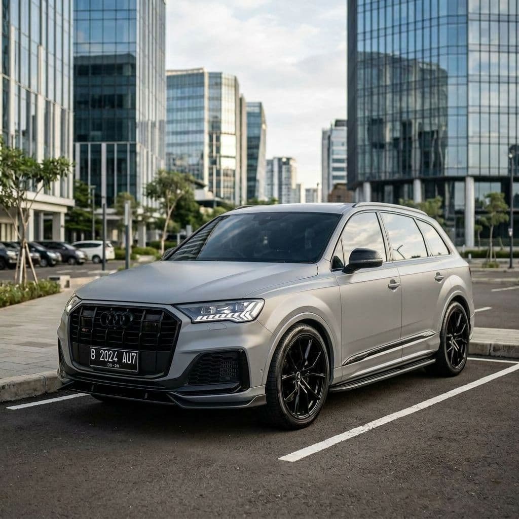 Audi Q7 with Nardo Grey paint job - AI generated preview
