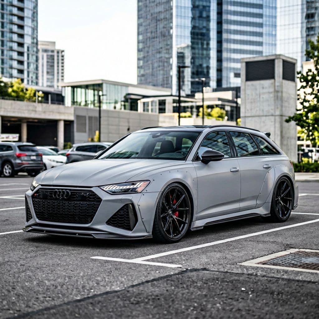 Audi RS6 with Nardo Grey paint job - AI generated preview
