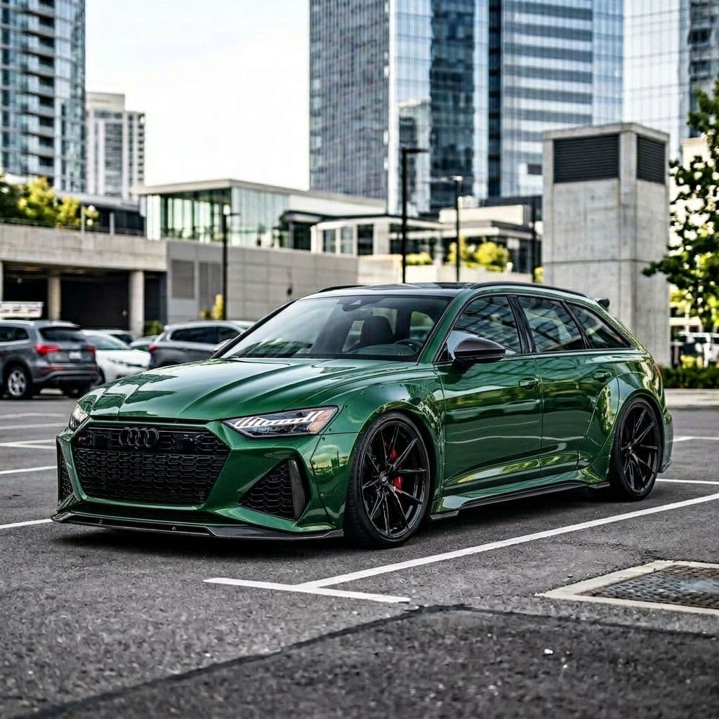 Audi RS6 with Sonoma Green paint job - AI generated preview
