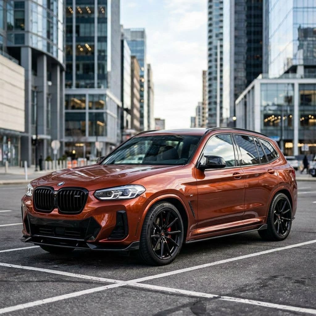 BMW X3 with Copper paint job - AI generated preview