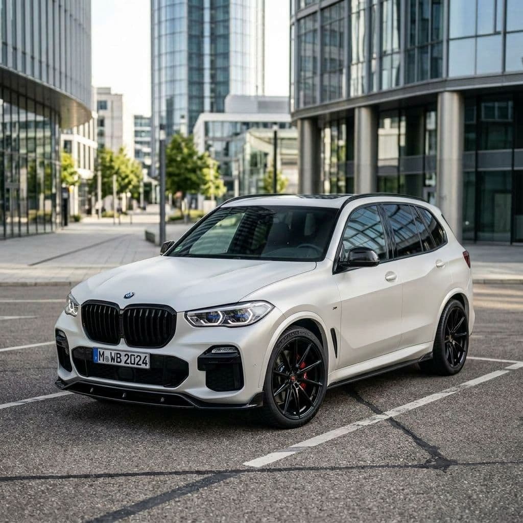BMW X5 with Pearl White paint job - AI generated preview