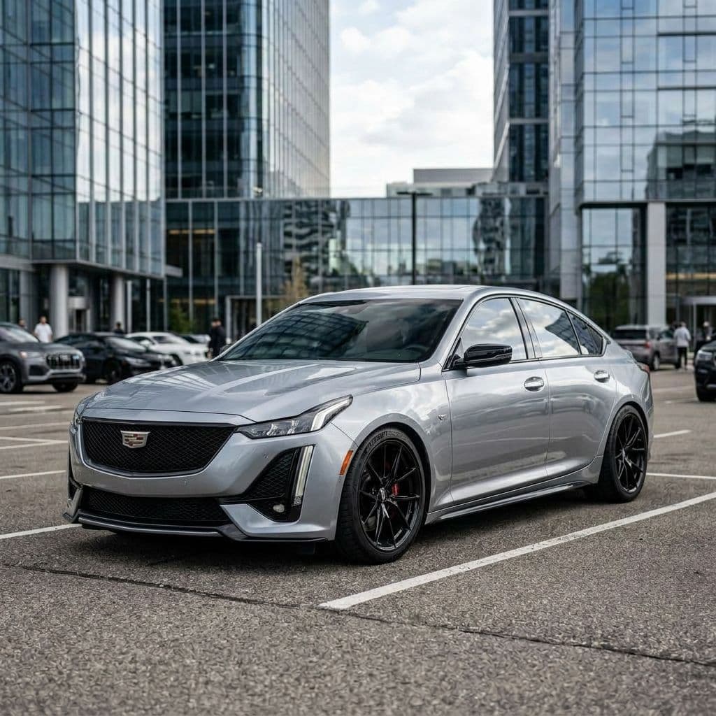 Cadillac CT5 with Silver paint job - AI generated preview