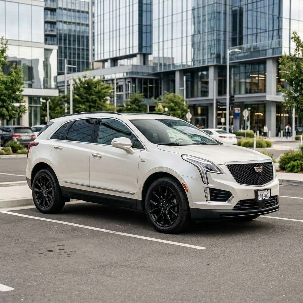 Cadillac XT5 with Pearl White paint job - AI generated preview
