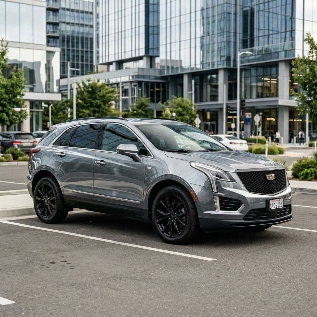 Cadillac XT5 with Silver paint job - AI generated preview