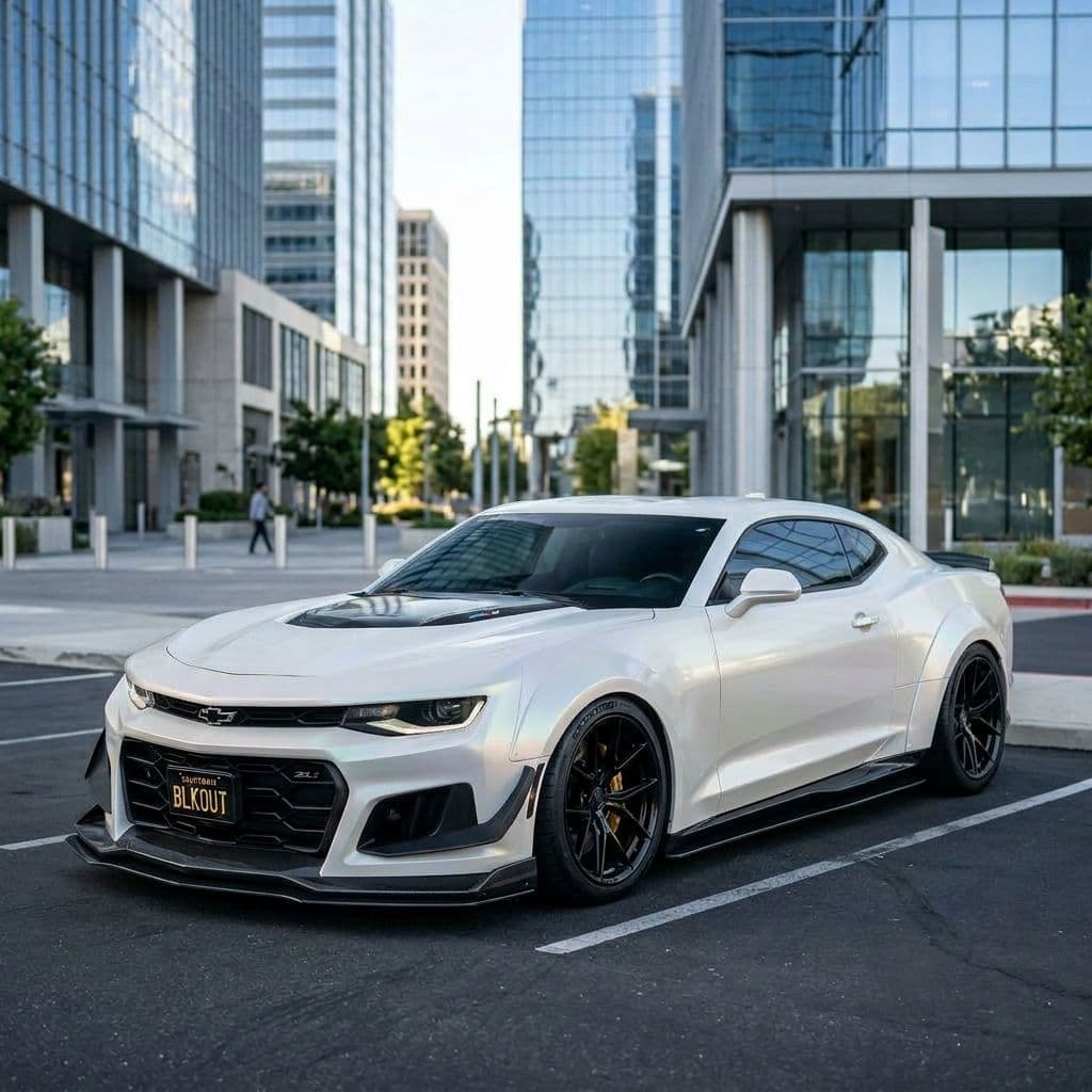 Chevrolet Camaro with Pearl White paint job - AI generated preview