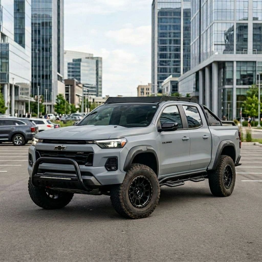 Chevrolet Colorado with Nardo Grey paint job - AI generated preview