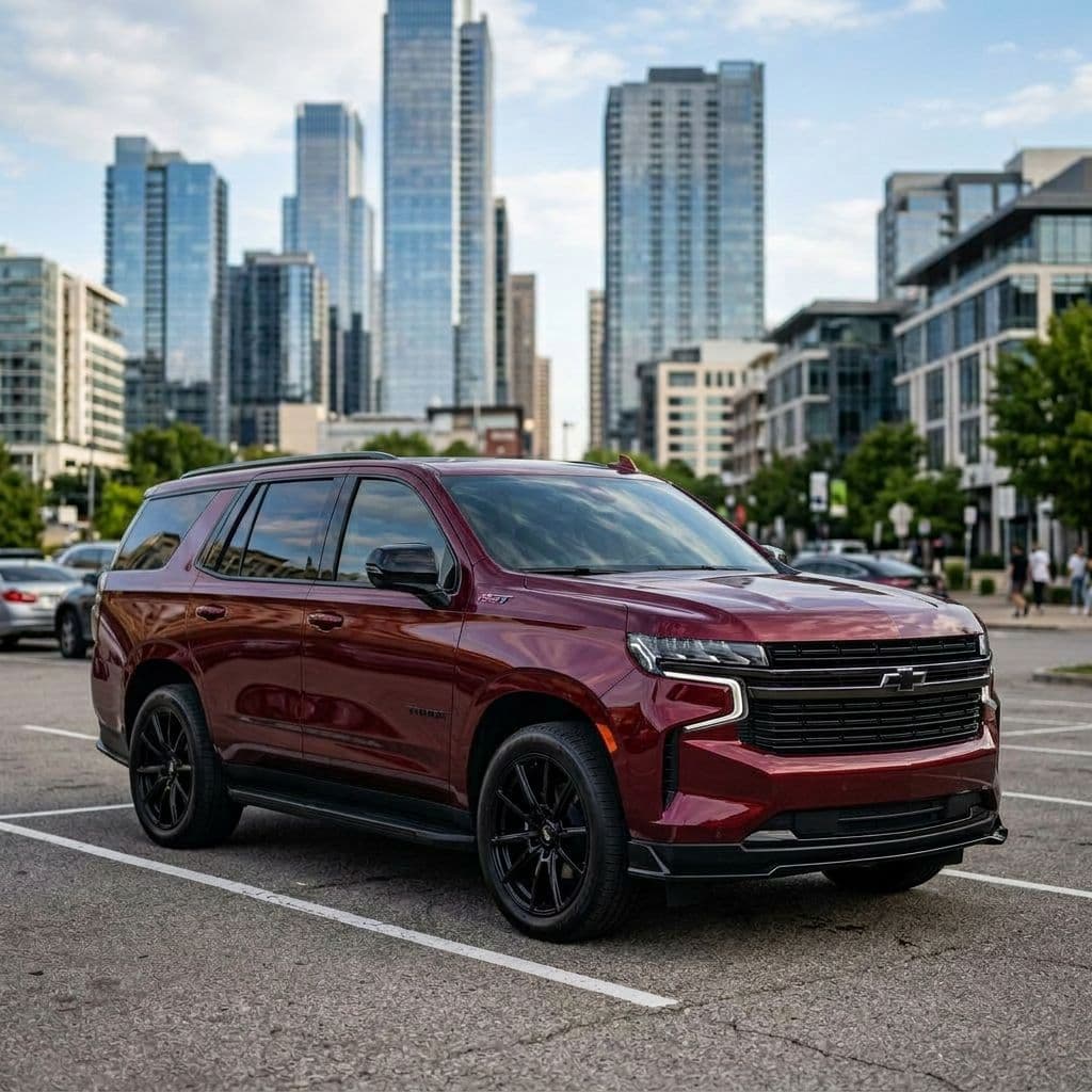 Chevrolet Tahoe with Burgundy paint job - AI generated preview