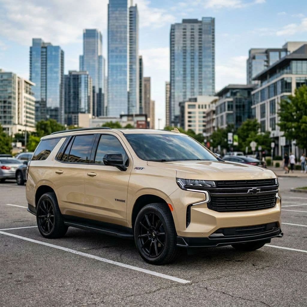 Chevrolet Tahoe with Champagne paint job - AI generated preview