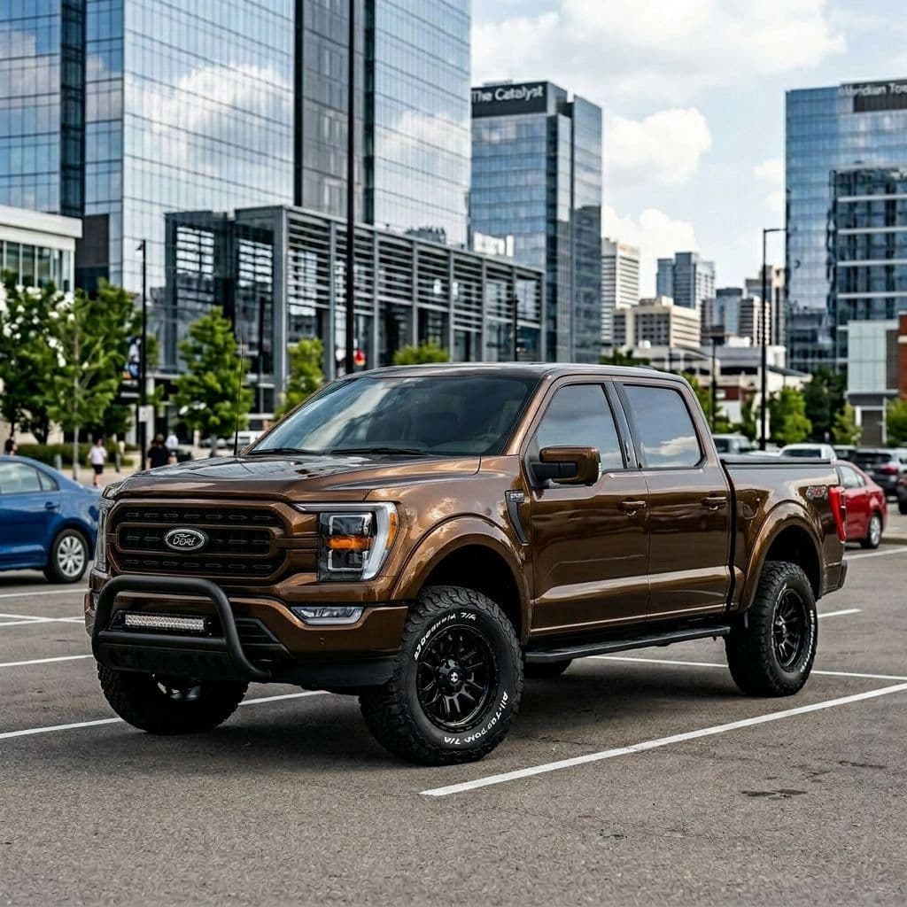 Ford F-150 with Bronze paint job - AI generated preview