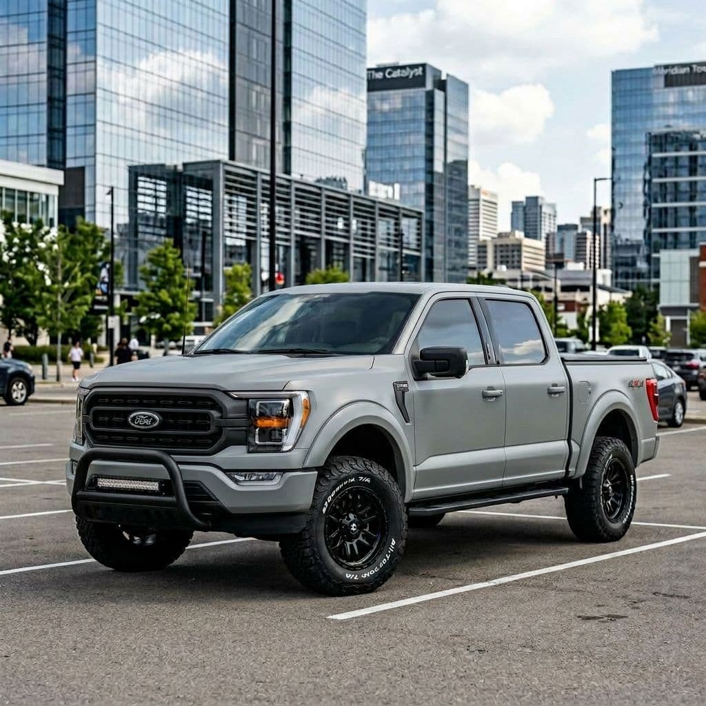 Ford F-150 with Nardo Grey paint job - AI generated preview