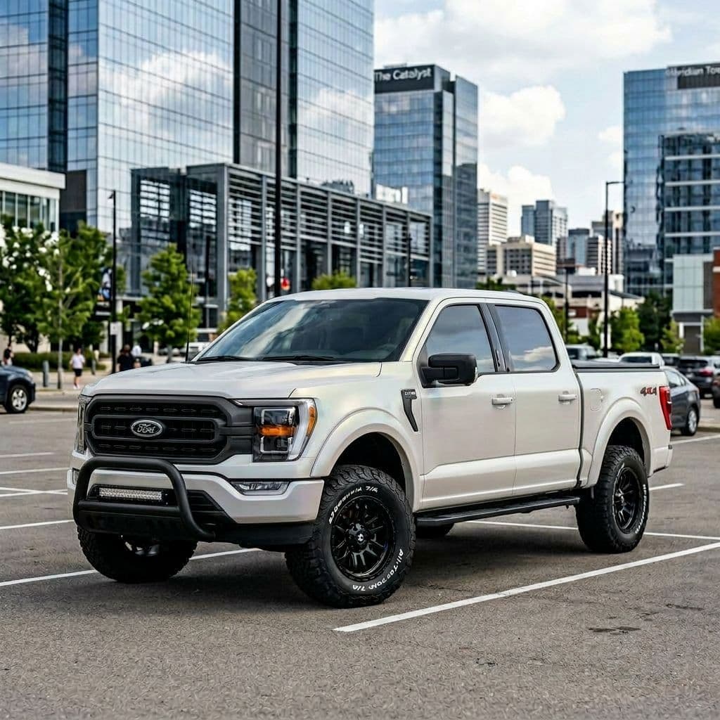Ford F-150 with Pearl White paint job - AI generated preview