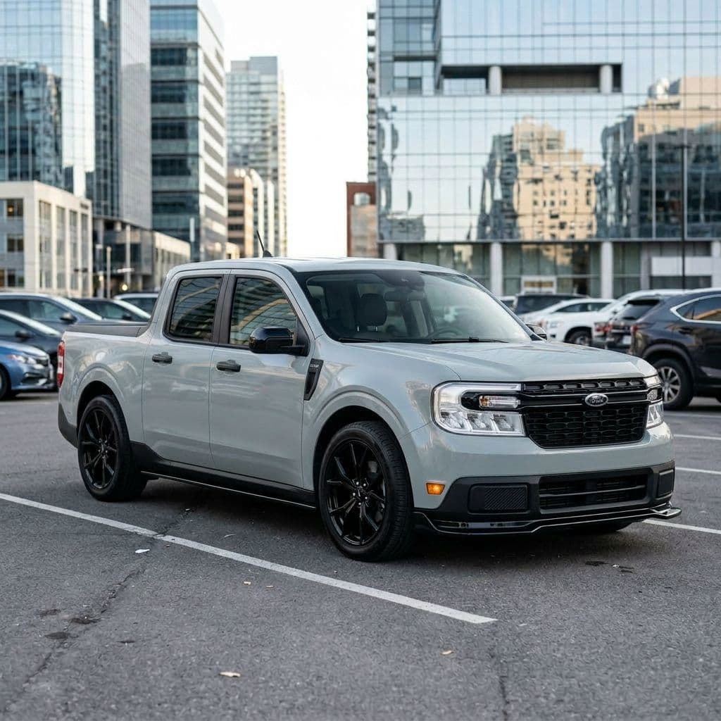 Ford Maverick with Nardo Grey paint job - AI generated preview