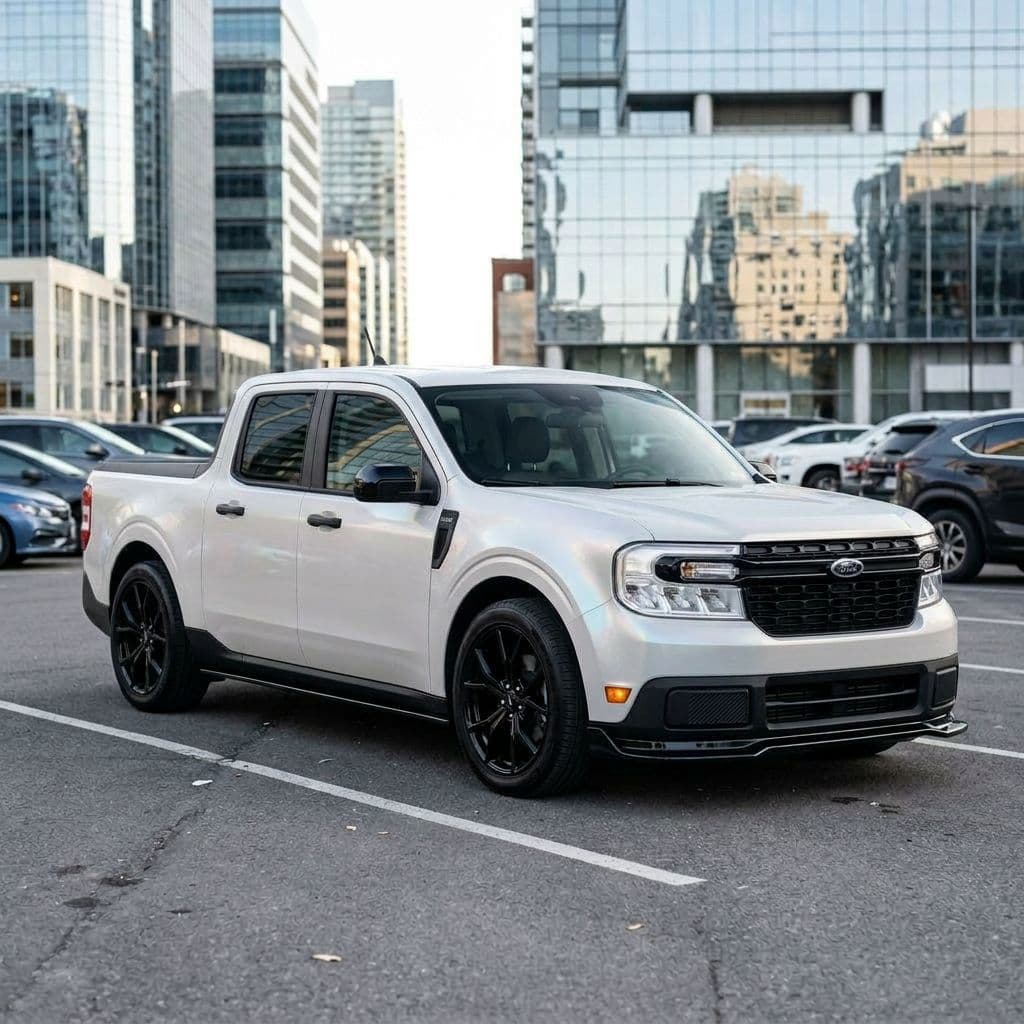 Ford Maverick with Pearl White paint job - AI generated preview