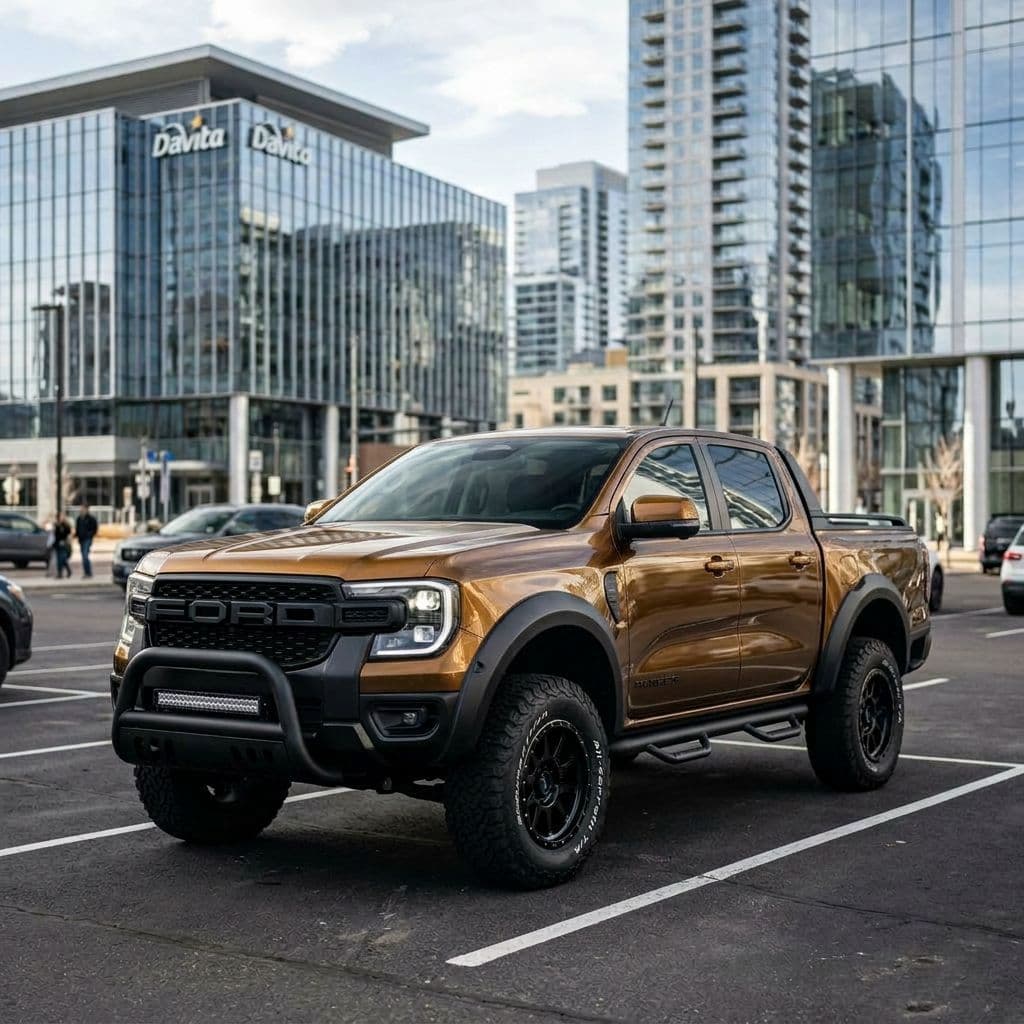 Ford Ranger with Bronze paint job - AI generated preview