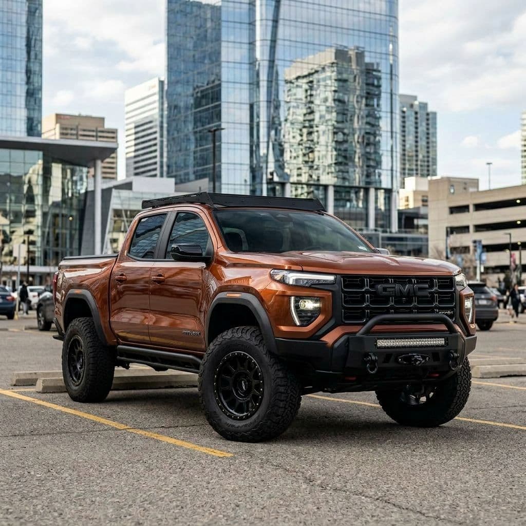 GMC Canyon with Copper paint job - AI generated preview