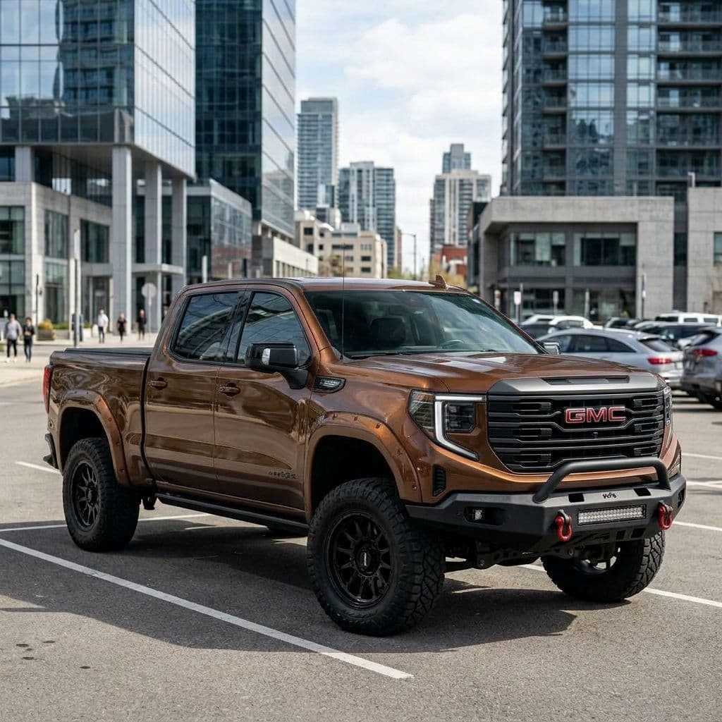 GMC Sierra 1500 with Bronze paint job - AI generated preview