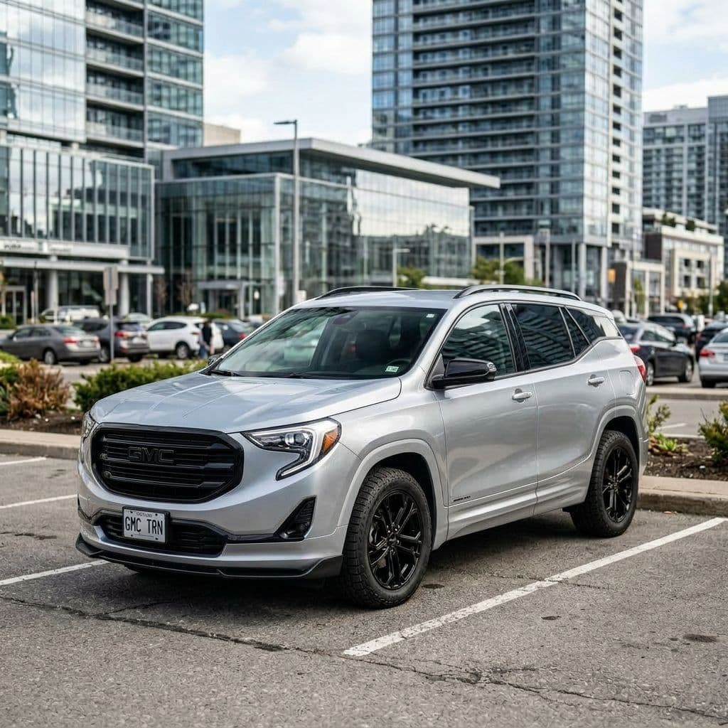 GMC Terrain with Silver paint job - AI generated preview