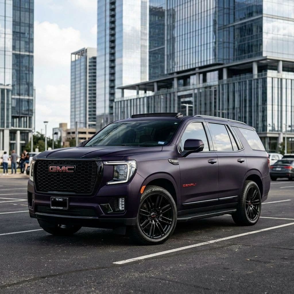 GMC Yukon with Midnight Purple paint job - AI generated preview