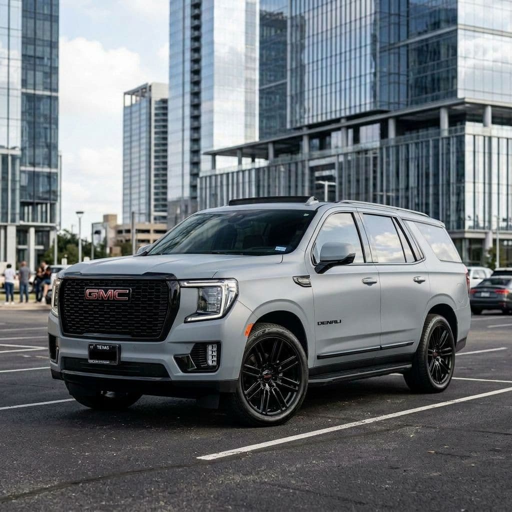 GMC Yukon with Nardo Grey paint job - AI generated preview