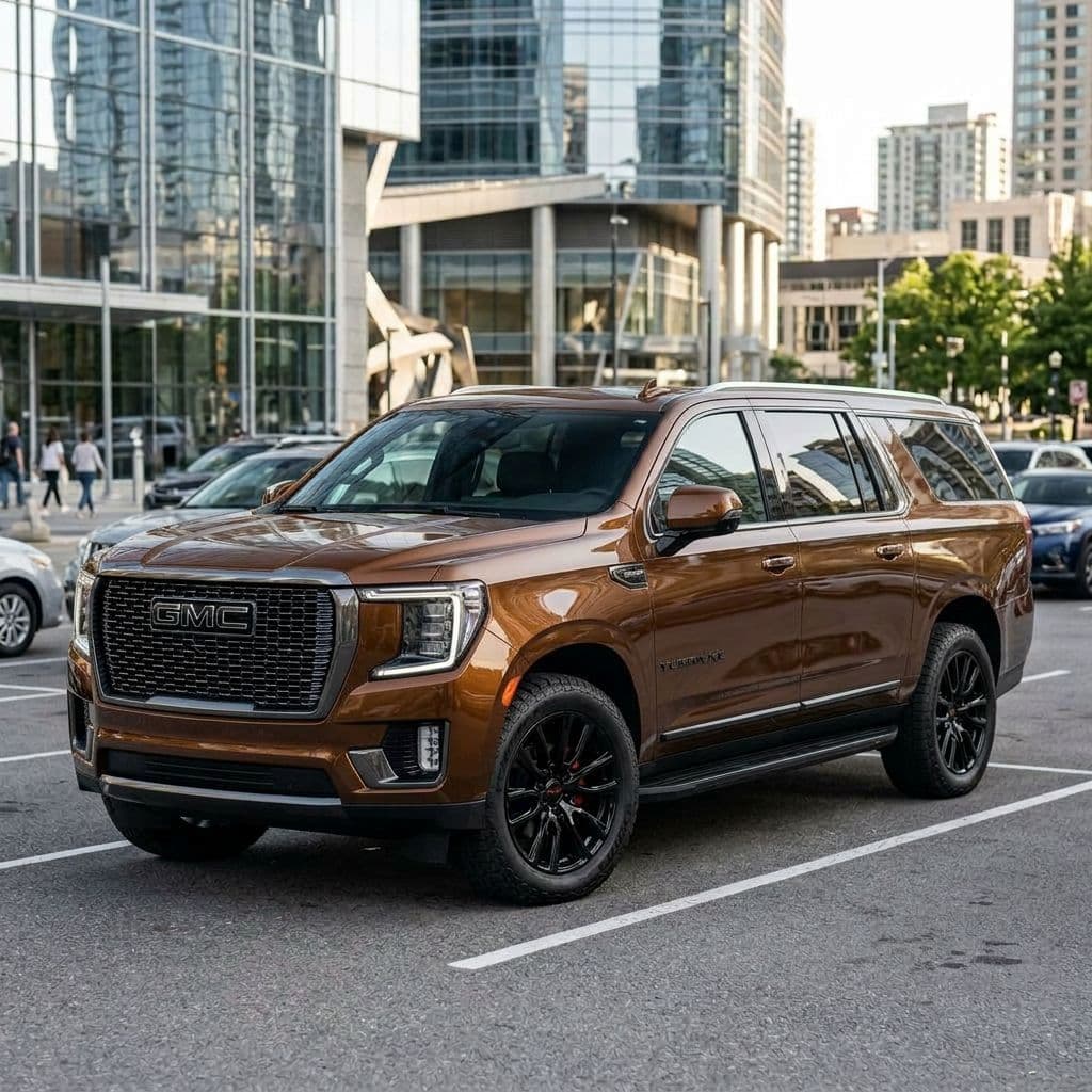 GMC Yukon XL with Bronze paint job - AI generated preview