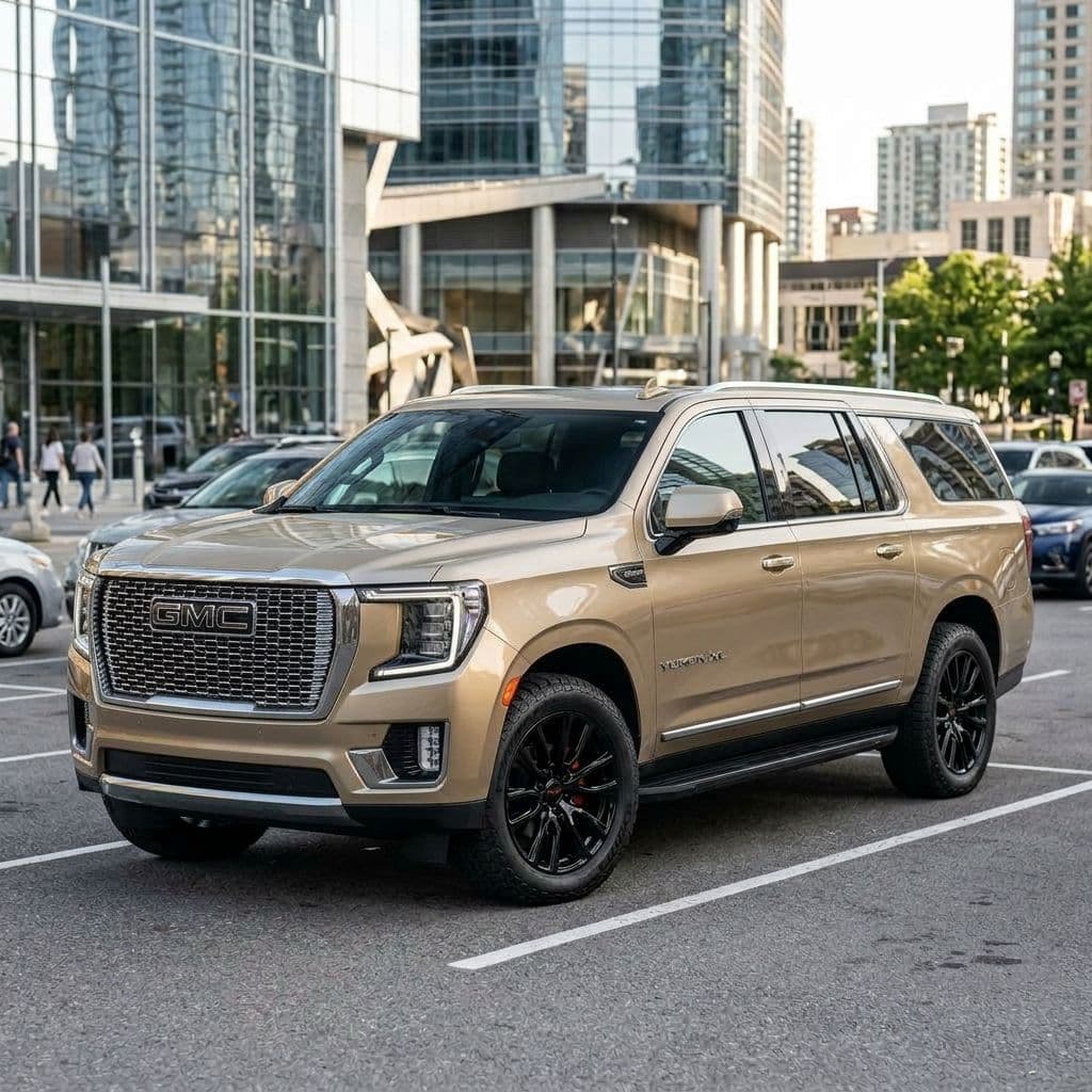 GMC Yukon XL with Champagne paint job - AI generated preview