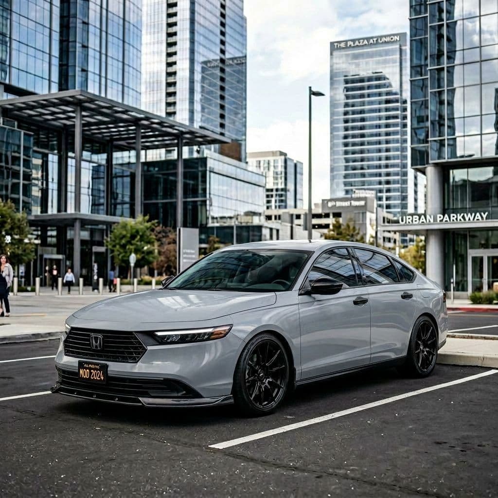 Honda Accord with Nardo Grey paint job - AI generated preview