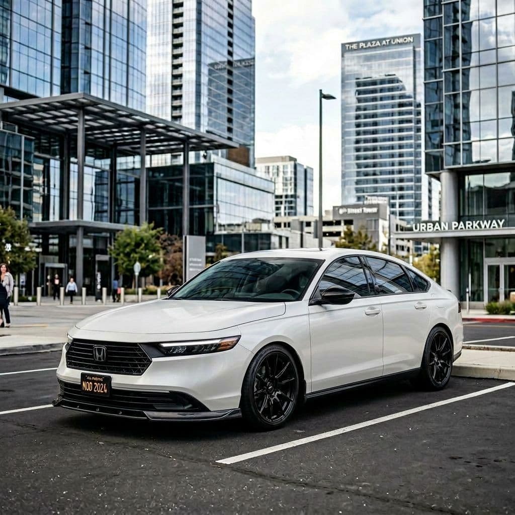 Honda Accord with Pearl White paint job - AI generated preview