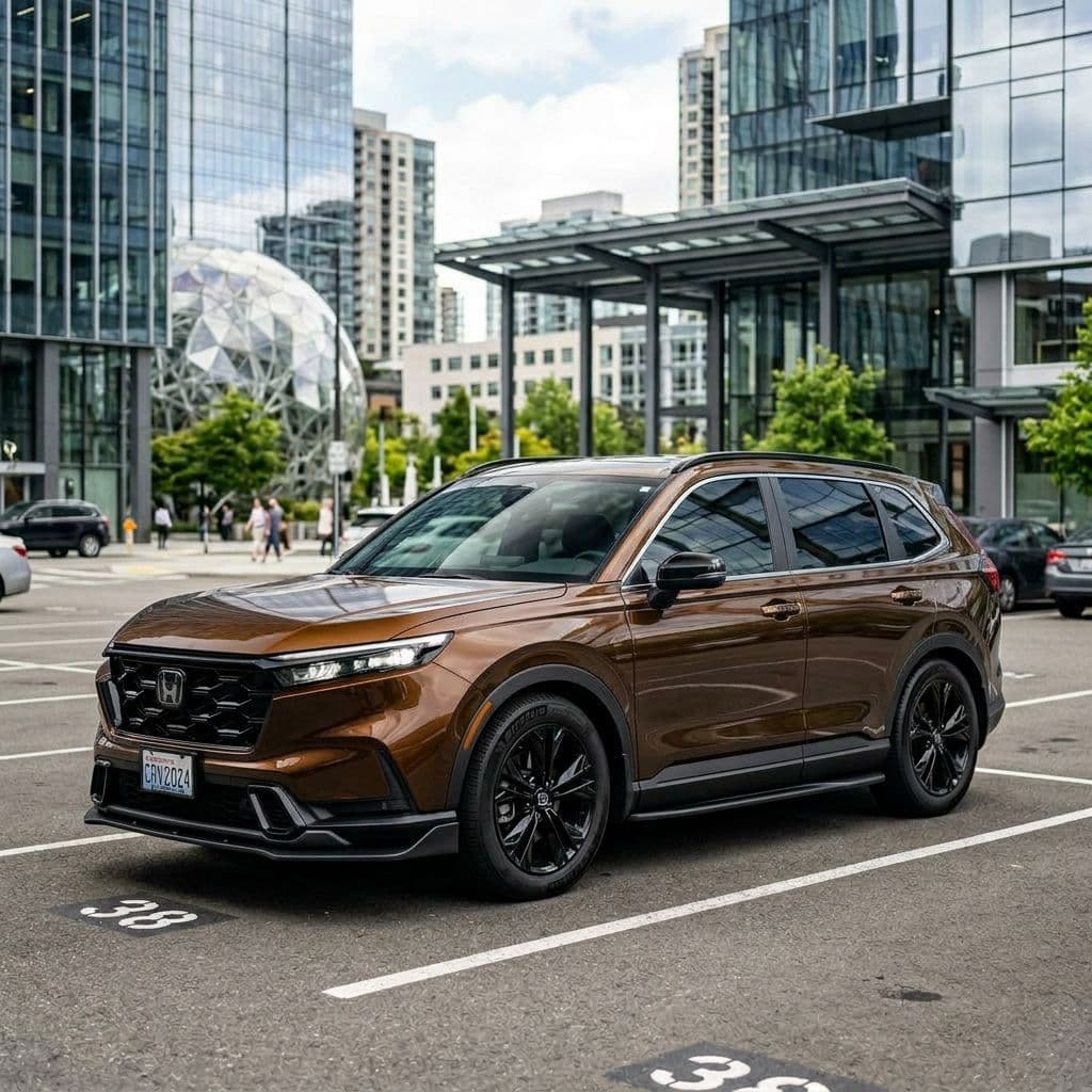 Honda CR-V with Bronze paint job - AI generated preview