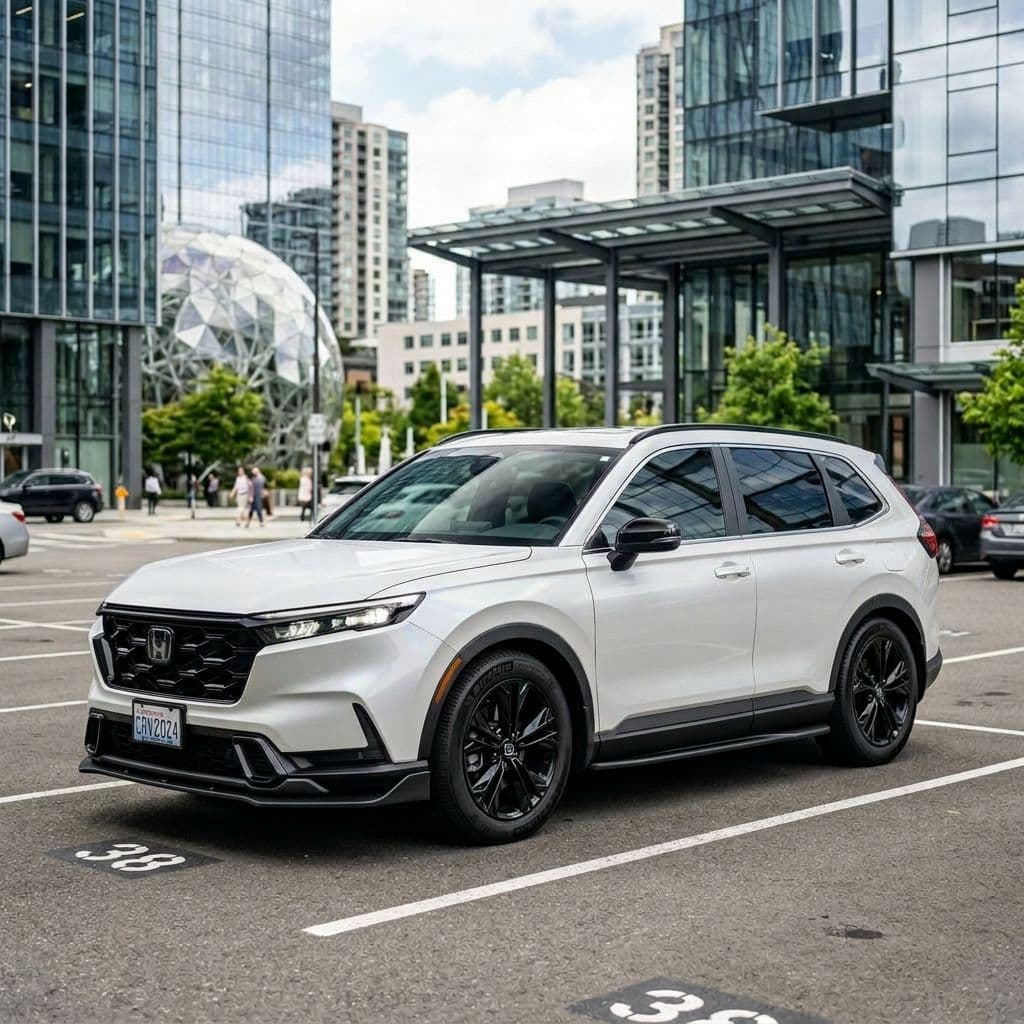 Honda CR-V with Pearl White paint job - AI generated preview