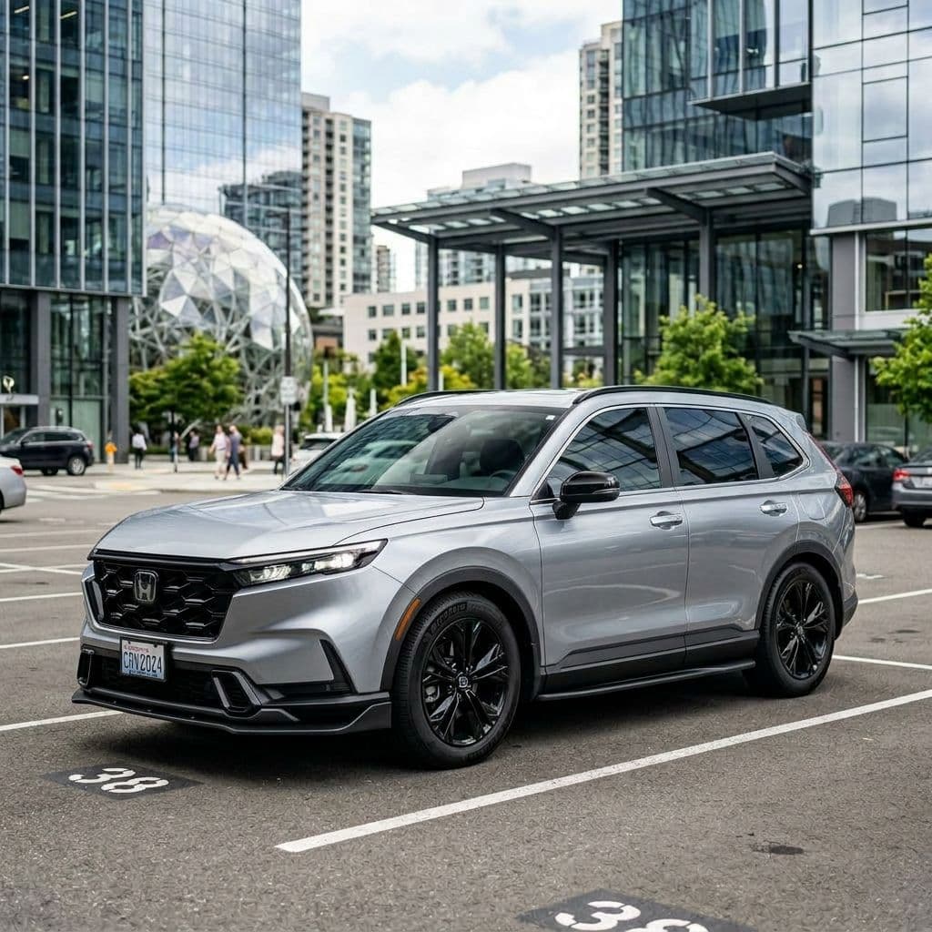 Honda CR-V with Silver paint job - AI generated preview