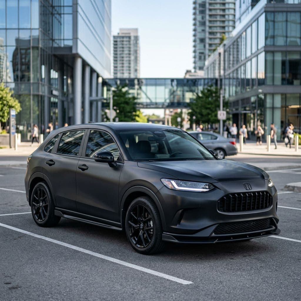 Honda HR-V with Matte Black paint job - AI generated preview