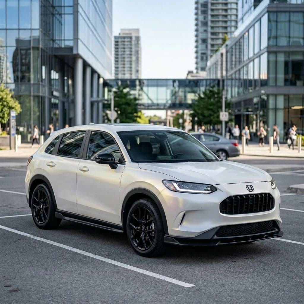 Honda HR-V with Pearl White paint job - AI generated preview