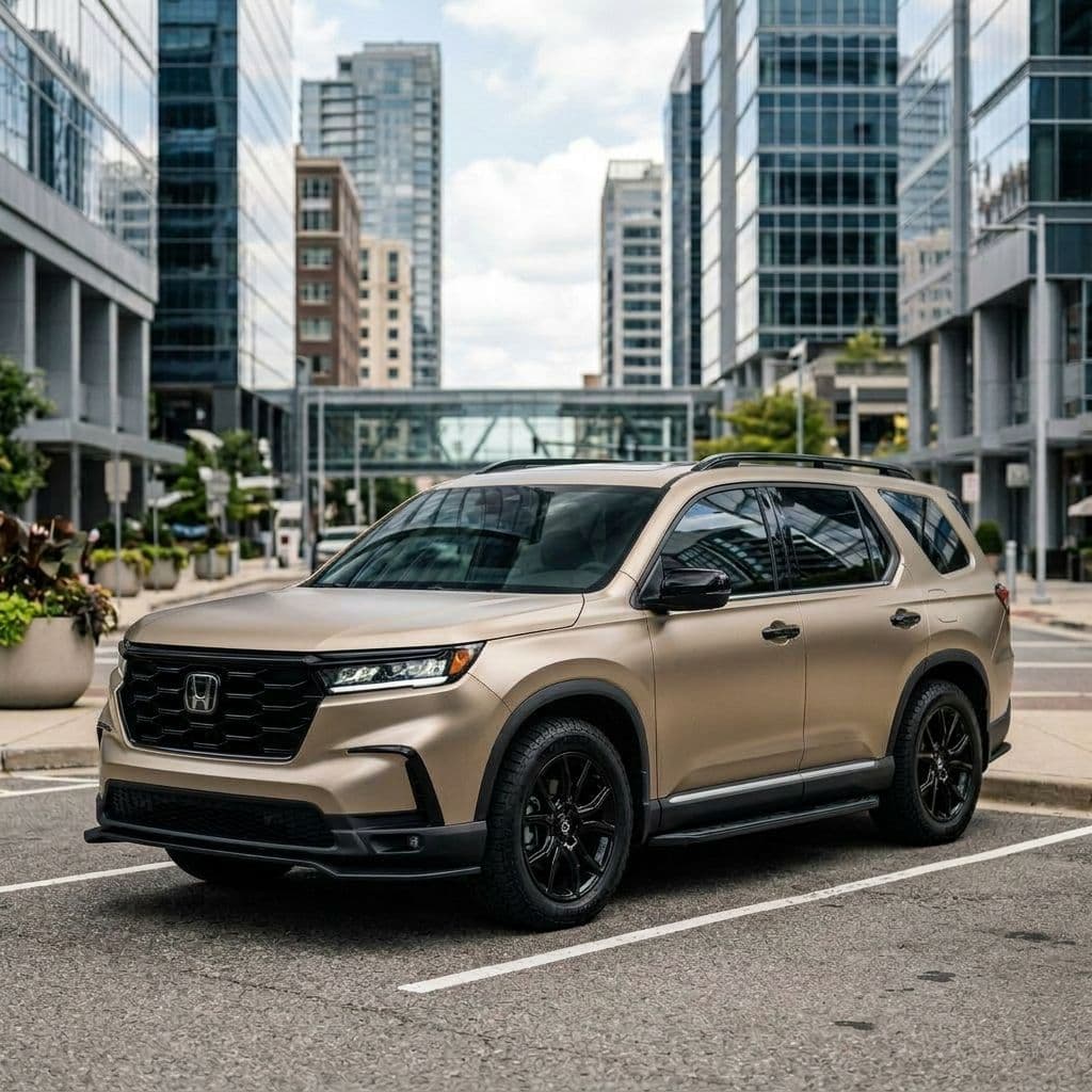 Honda Pilot with Champagne paint job - AI generated preview