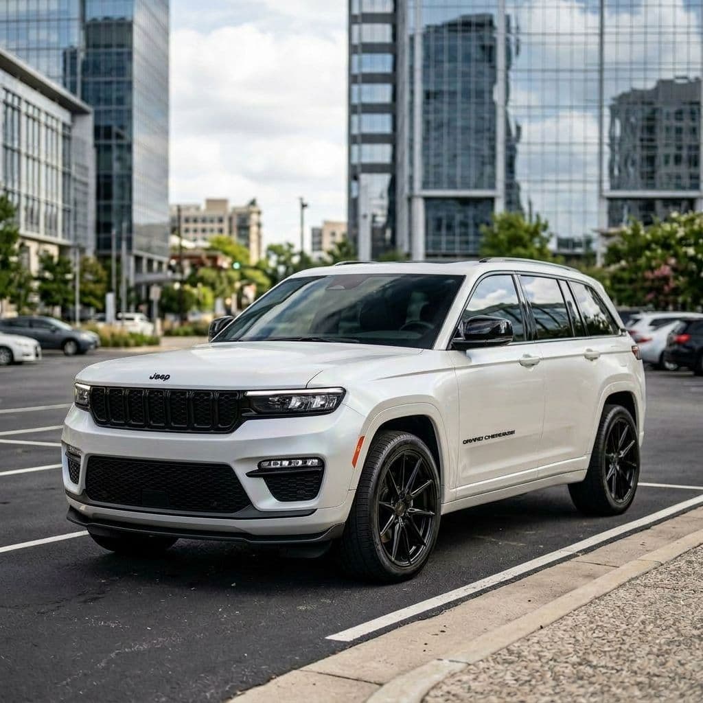 Jeep Grand Cherokee with Pearl White paint job - AI generated preview