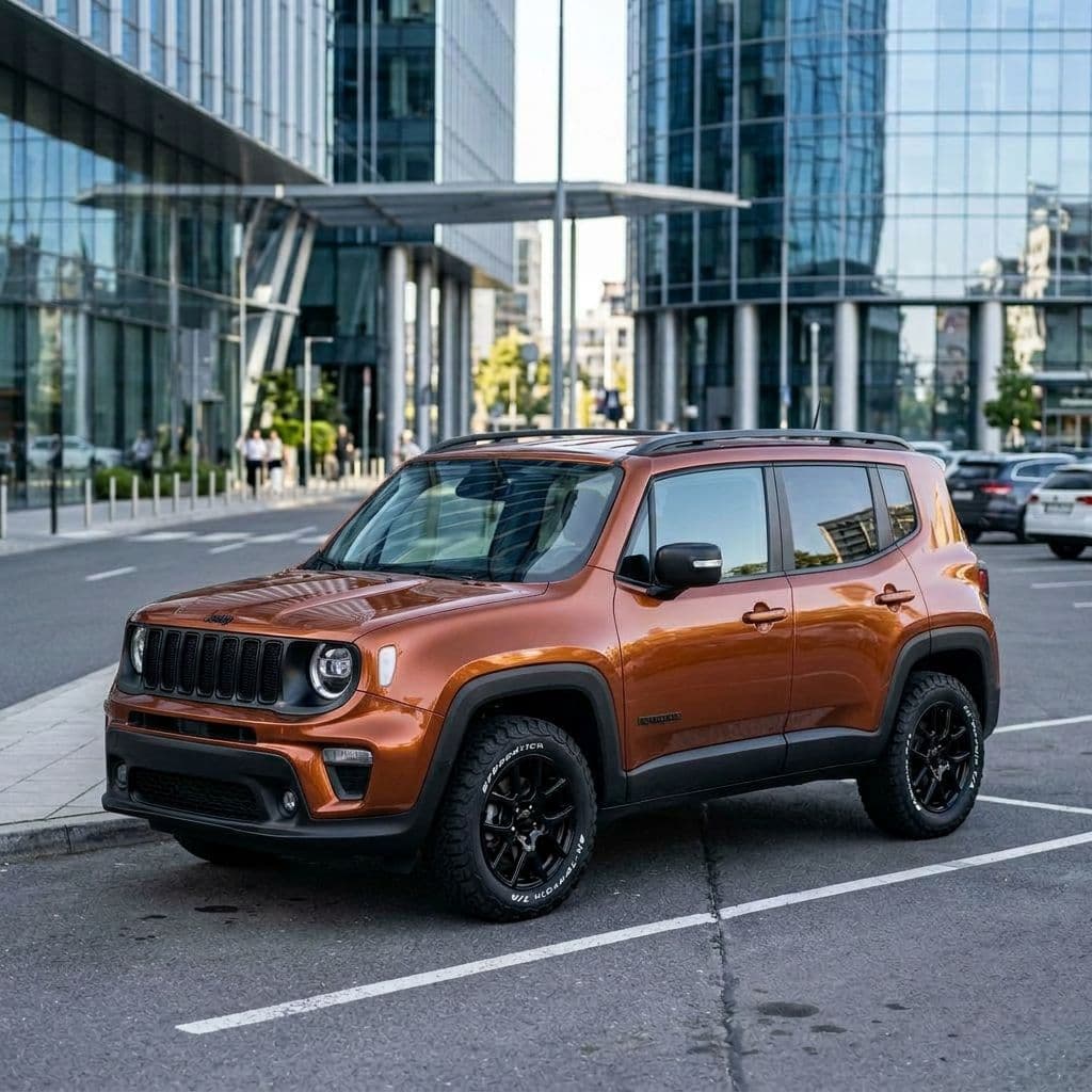 Jeep Renegade with Copper paint job - AI generated preview