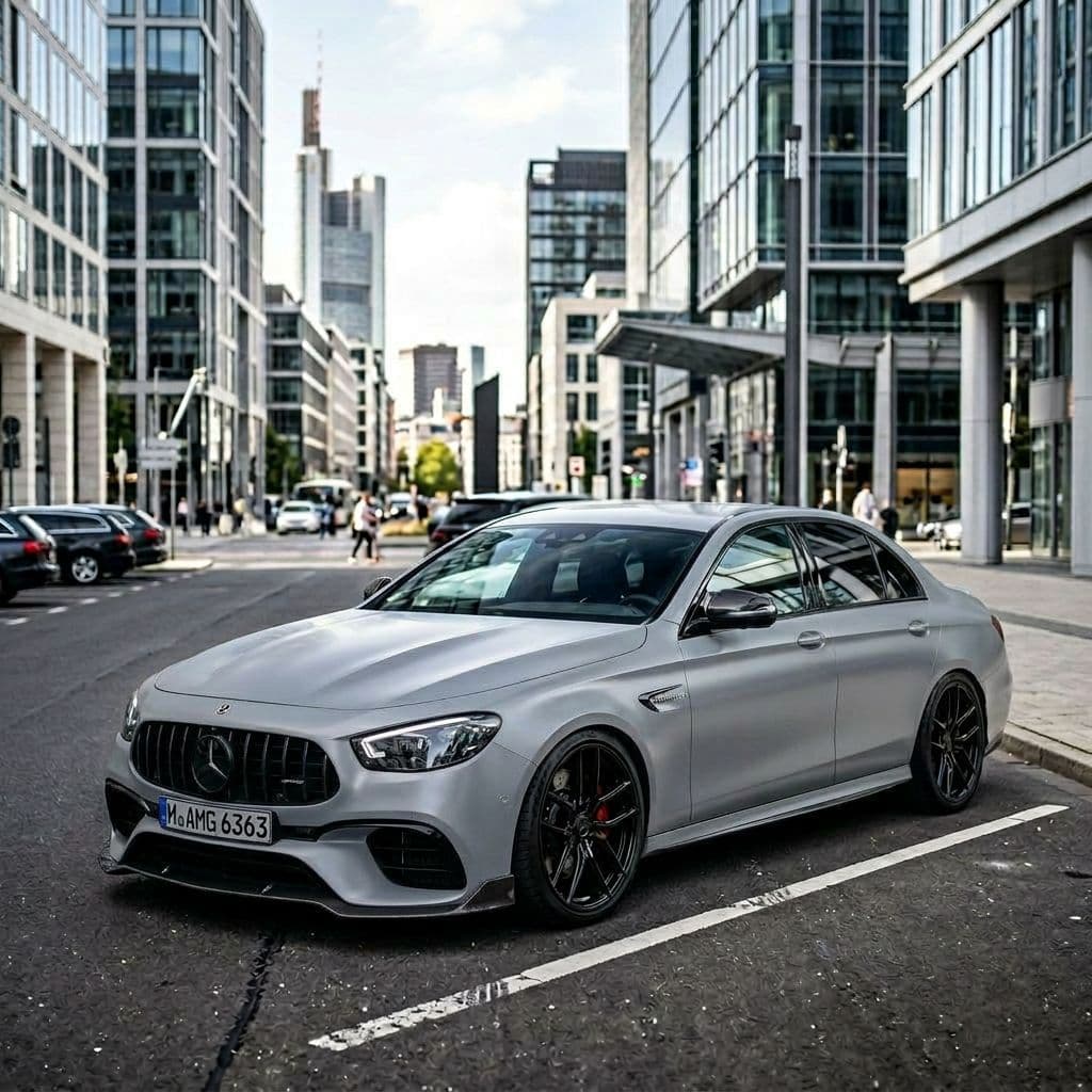 Mercedes-Benz AMG E 63 S with Nardo Grey paint job - AI generated preview