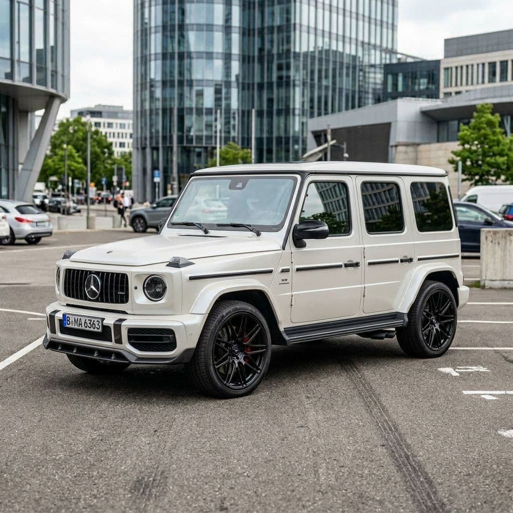 Mercedes-Benz AMG G 63 with Pearl White paint job - AI generated preview