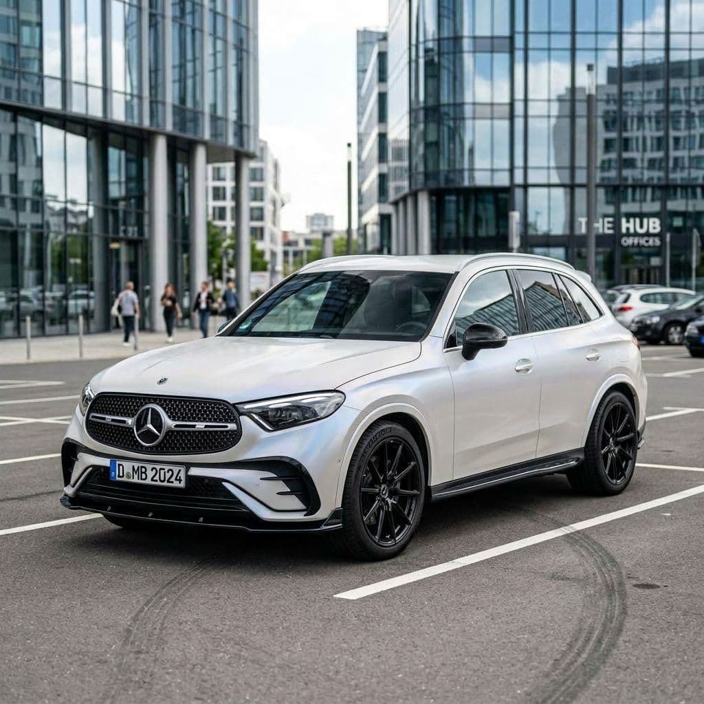 Mercedes-Benz GLC with Pearl White paint job - AI generated preview