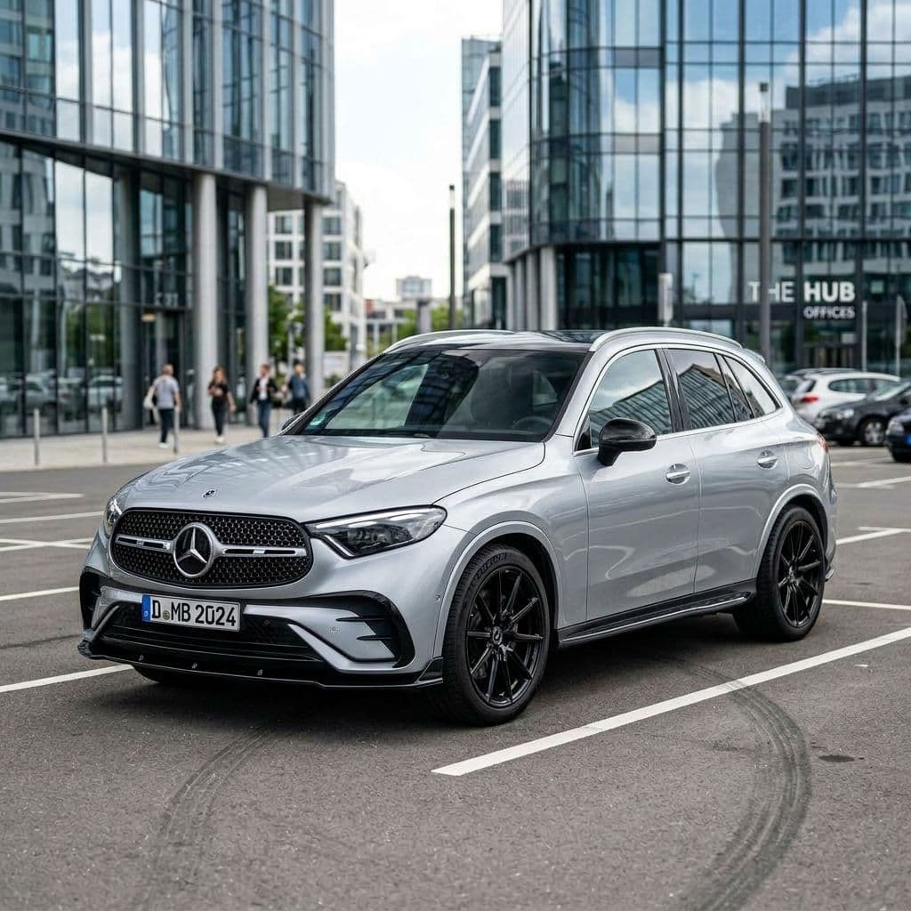 Mercedes-Benz GLC with Silver paint job - AI generated preview
