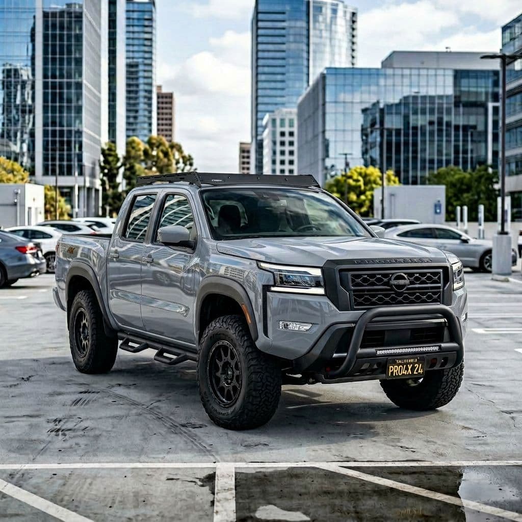 Nissan Frontier with Nardo Grey paint job - AI generated preview