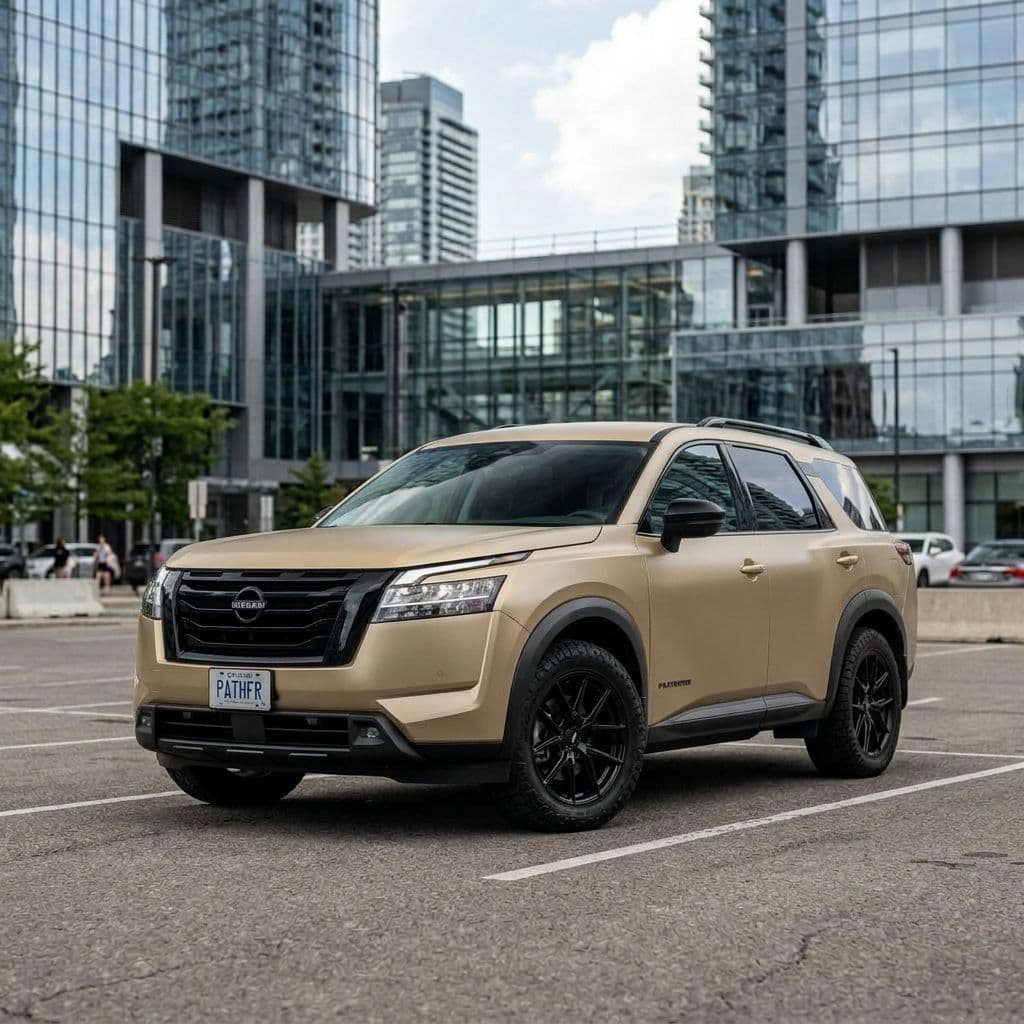 Nissan Pathfinder with Champagne paint job - AI generated preview