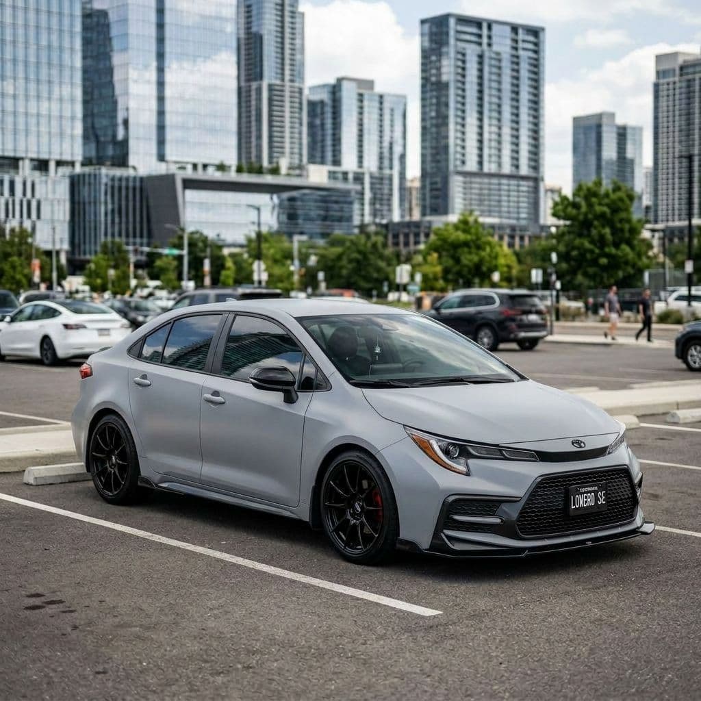 Toyota Corolla with Nardo Grey paint job - AI generated preview