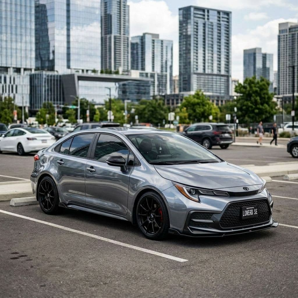 Toyota Corolla with Silver paint job - AI generated preview