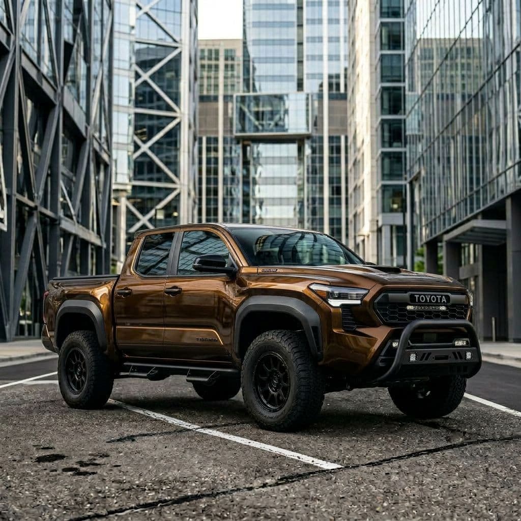 Toyota Tacoma with Bronze paint job - AI generated preview