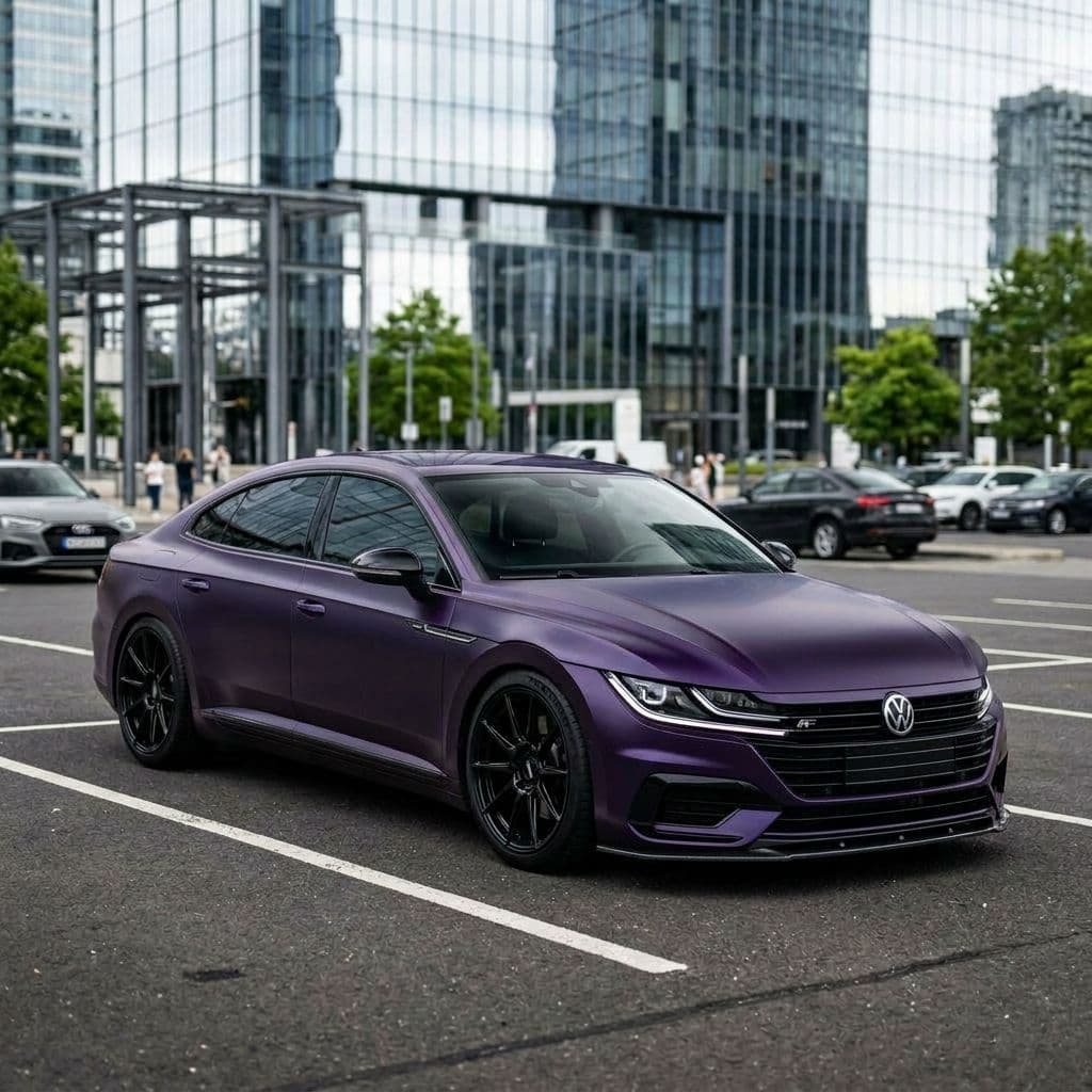 Volkswagen Arteon with Midnight Purple paint job - AI generated preview