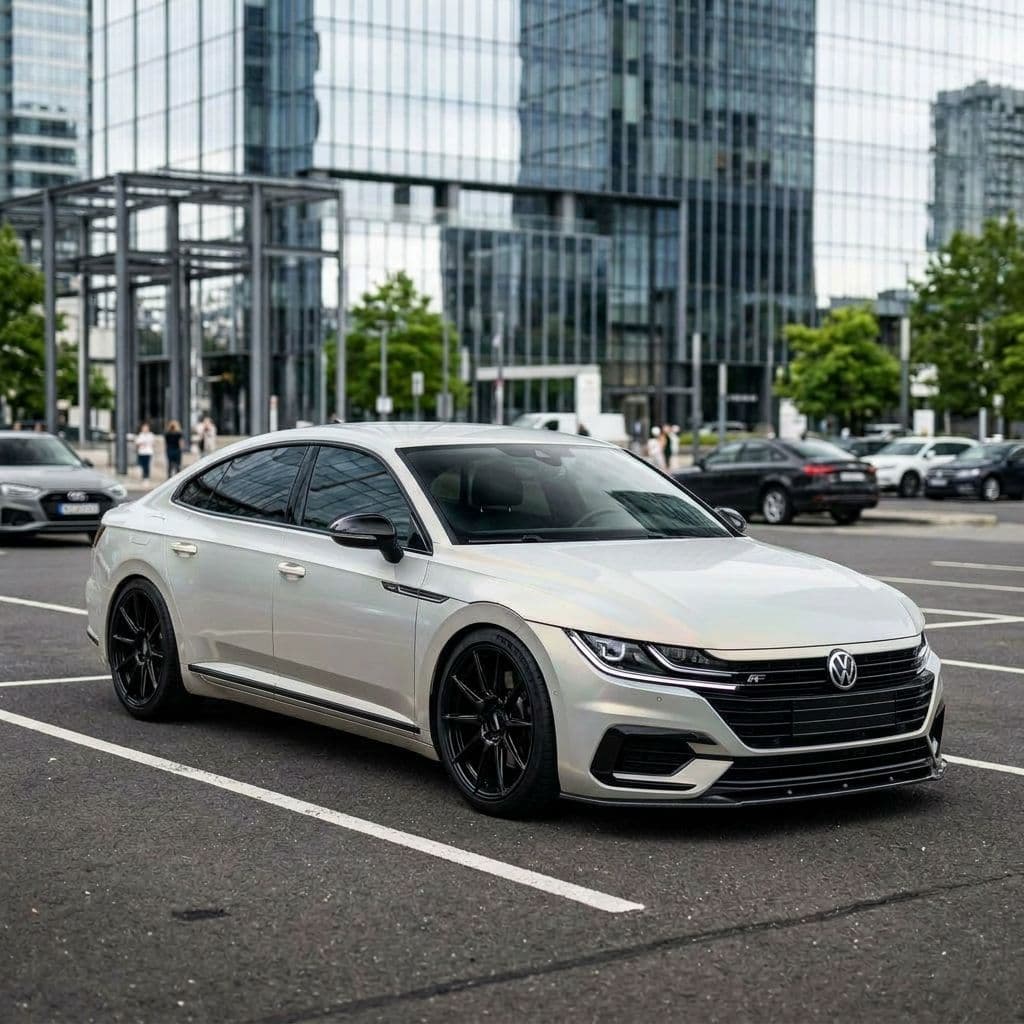 Volkswagen Arteon with Pearl White paint job - AI generated preview